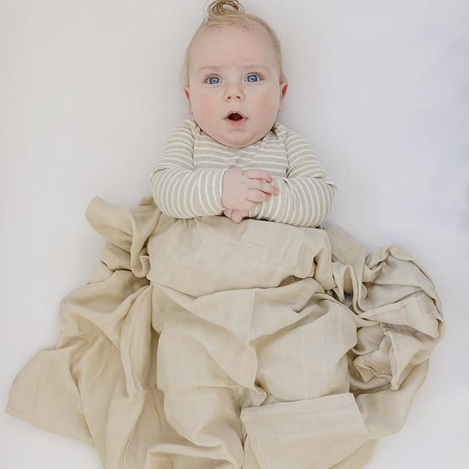 Featherhead™ 100% Cotton Muslin Swaddle Blankets for Baby Girl - Large 47”x 47” - Pre-Washed, Soft, & Breathable - Newborn Essential & Perfect Baby Registry Gift (4 Pack - Pink Solids)