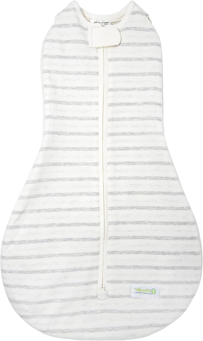 Woombie Grow with Me Baby Swaddle, Convertible Swaddle Fits Babies 0-9 Months, Expands to Wearable Blanket for Babies up to 18 Months, Twilight Stripes