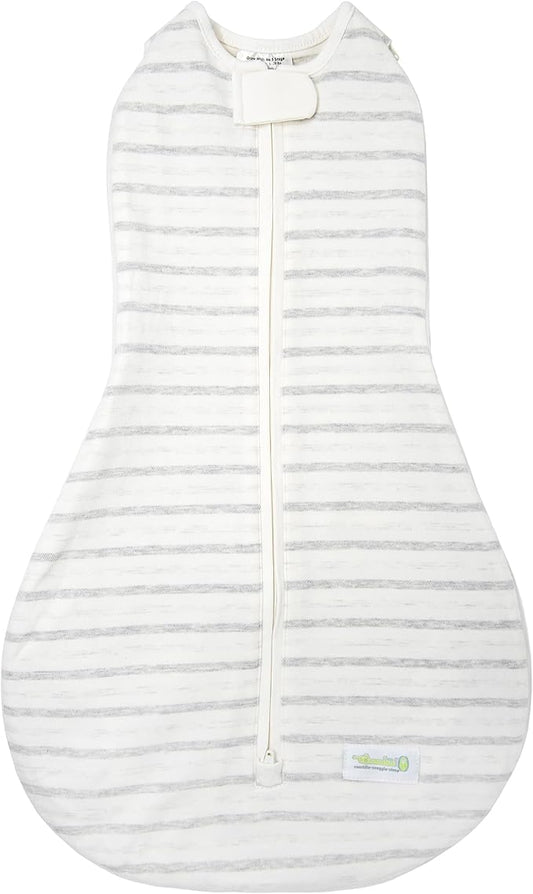 Woombie Grow with Me Baby Swaddle, Convertible Swaddle Fits Babies 0-9 Months, Expands to Wearable Blanket for Babies up to 18 Months, Twilight Stripes
