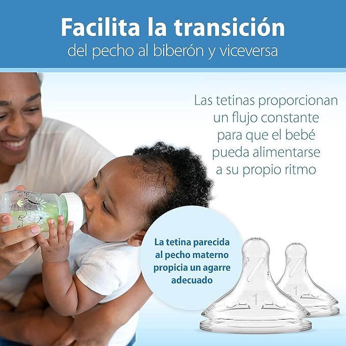 Dr. Brown’s Natural Flow Anti-Colic Options+ Wide-Neck Baby Bottle Designer Edition Bottles, Jungle Decos, 5 oz/150 mL, Level 1 Nipple, 2 Count, 0m+ (Pack of 6)