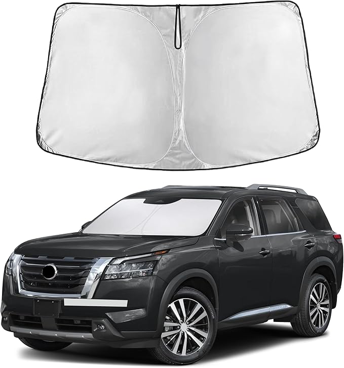Econour Windshield Sunshade for Nissan Pathfinder 2022-2024 2025 2026, Sun Visor for Front Windshield & Window Sun Shade Cover, UV Heat Blocker & Protector, Car Accessories