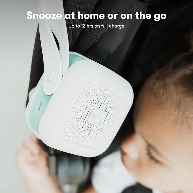 Frida Baby 2-in-1 Portable Sound Machine for Baby + Nightlight | White Noise Sound Machine for Baby with 5 Soothing Sounds & 3 Nightlight Modes | Travel Sound Machine Attaches to Strollers, Car Seats