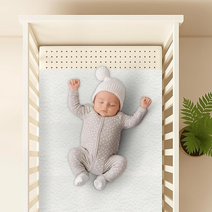 ORGANIC TEXTILES Organic Baby Mattress Topper with Tencel Cover - GOLS/GOTS Certified - Breathable, Hypoallergenic, 3" Standard (52"x28")