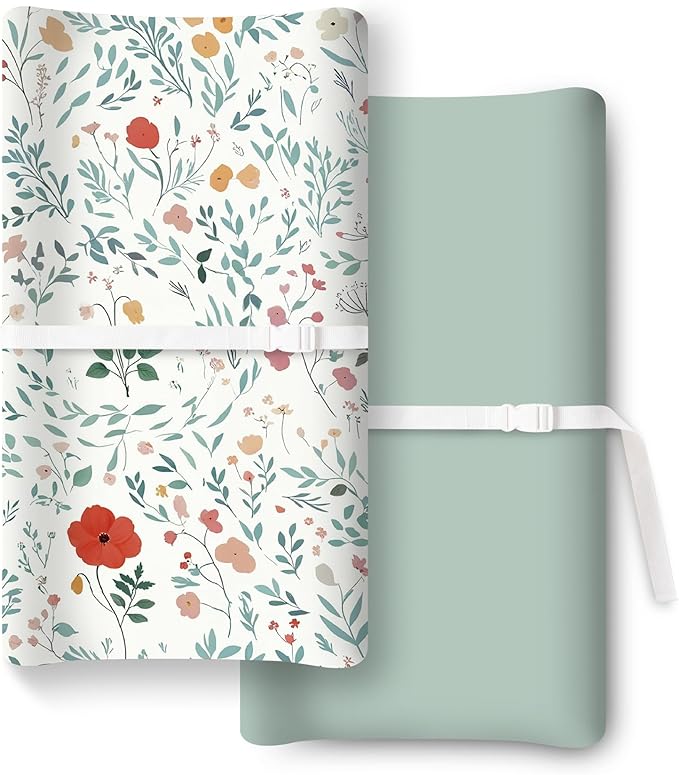 TotChill Extra Stretchy Changing Pad Cover, Ultra Soft Premium Jersey Knit Changing Pad Sheets, Unisex for Boys Girls, Fits All Standard Changing Tables/Dresser Tops - 2 Pack