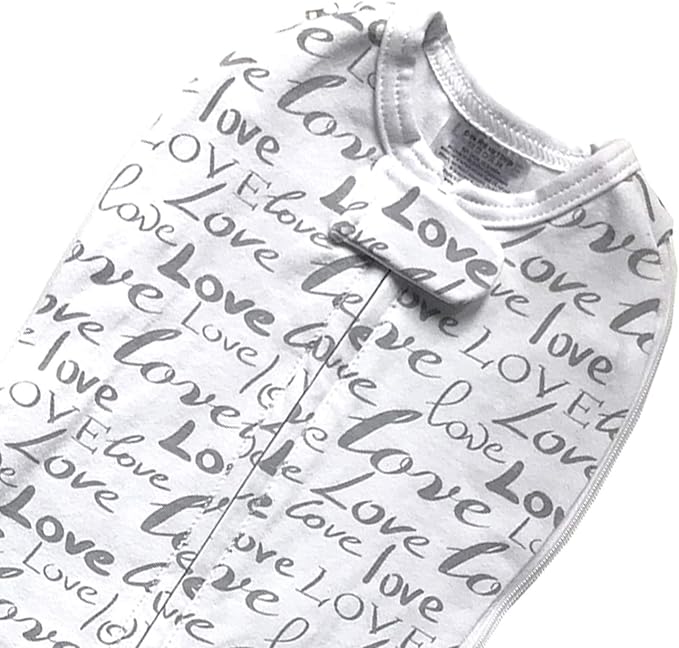 Woombie Grow with Me Baby Swaddle, Convertible Swaddle Fits 0-9 Months, Expands to Wearable Blanket for up to 18 Months, Love Print