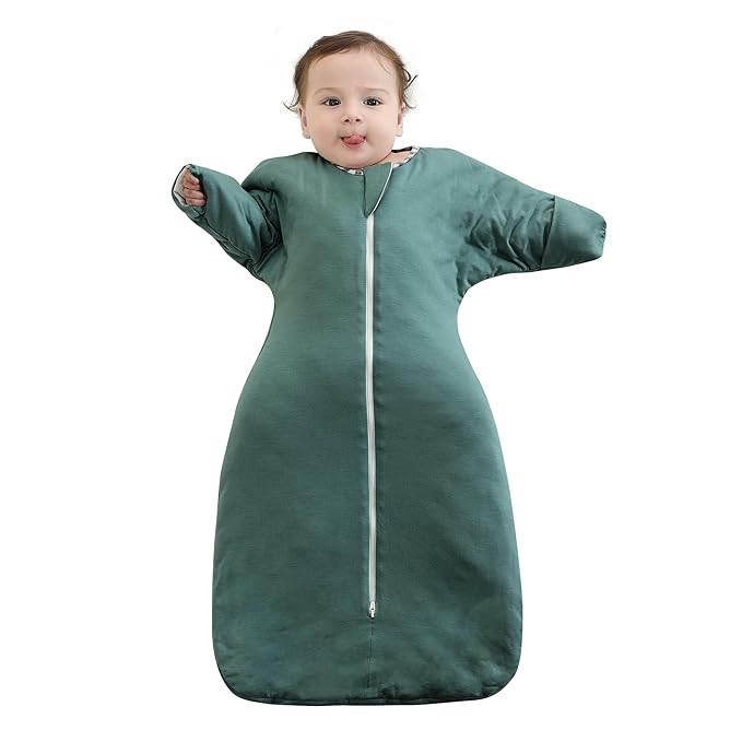 PuppyPaws Baby Sleep Sack 2.5 TOG, Transitional Swaddle with Arms Up Length Sleeves and Mitten Cuffs, Sleep Sack 9-15 Months, Wearable Blanket Baby