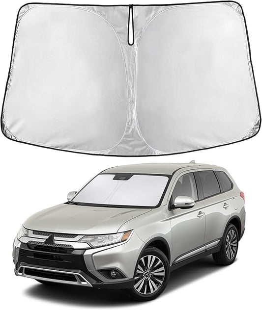 Econour Windshield Sunshade for Mitsubishi Outlander 2013-2019 2020 2021, Sun Visor for Front Windshield & Window Sun Shade Cover, UV Heat Blocker & Protector, Car Accessories