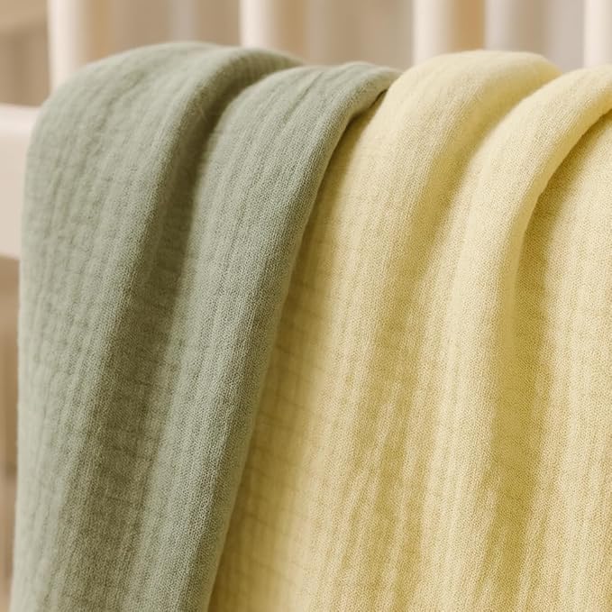 Soft 100% Cotton Swaddles for Newborns, 2- Pack - Large, Breathable Baby Blanket - Versatile, Durable Muslin Swaddle Blankets - Perfect Newborn Essentials
