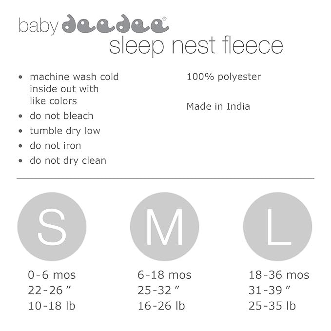 baby deedee Sleep nest Fleece Baby Sleeping Bag, Purple Rain, Medium (6-18 Months)