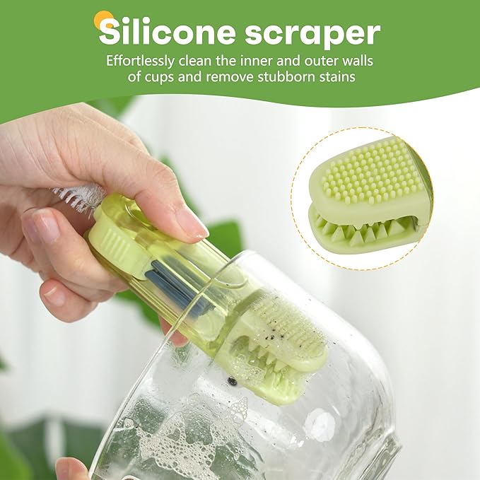 2 Pack Cup Cleaning Kit Compatible with Stanley,4 in 1 Bottle Gap Cleaner,Multipurpose Cup Cleaner Kit with Extra Long Nylon Straw Brush Cleaner,Bottle Cleaning Brush Set with Holder