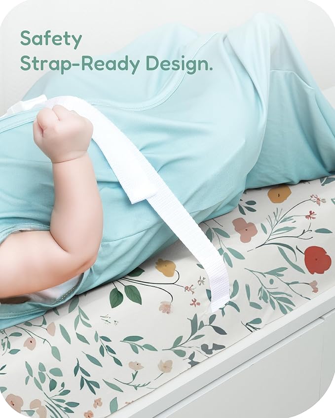 TotChill Extra Stretchy Changing Pad Cover, Ultra Soft Premium Jersey Knit Changing Pad Sheets, Unisex for Boys Girls, Fits All Standard Changing Tables/Dresser Tops - 2 Pack
