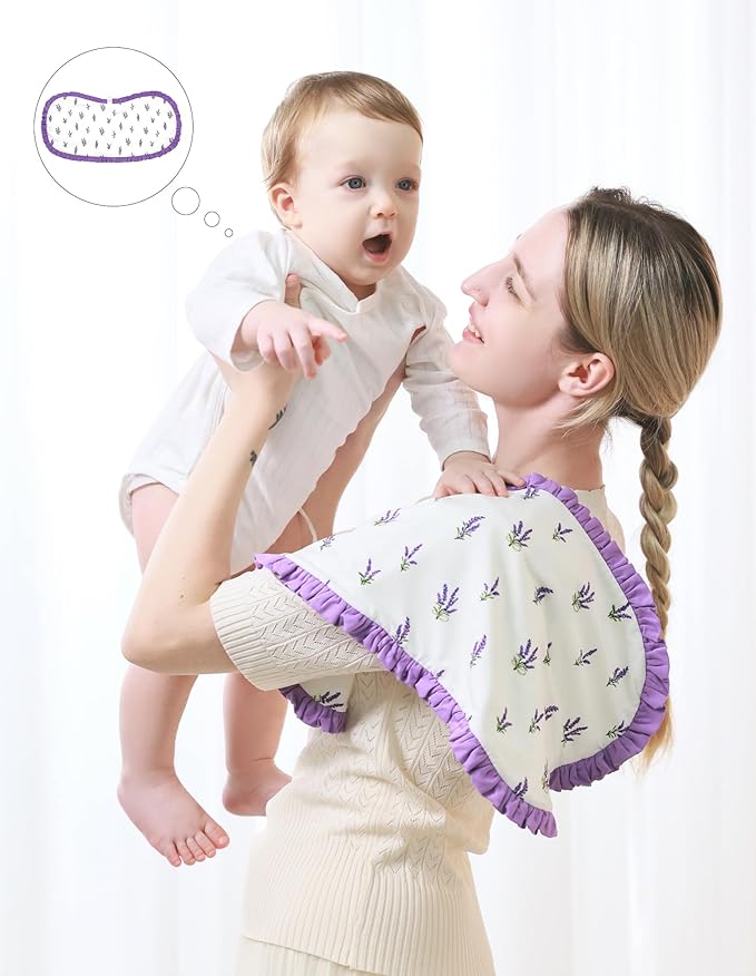 BambooBud Baby Burp Cloths Large Size 3Pack Absorbent Burping Clothes 2-Layers Newborn Burpy Bib Cloth Set