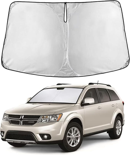 Econour Windshield Sunshade for Dodge Journey 2009-2018 2019 2020, Sun Visor for Front Windshield & Window Sun Shade Cover, UV Heat Blocker & Protector, Car Accessories