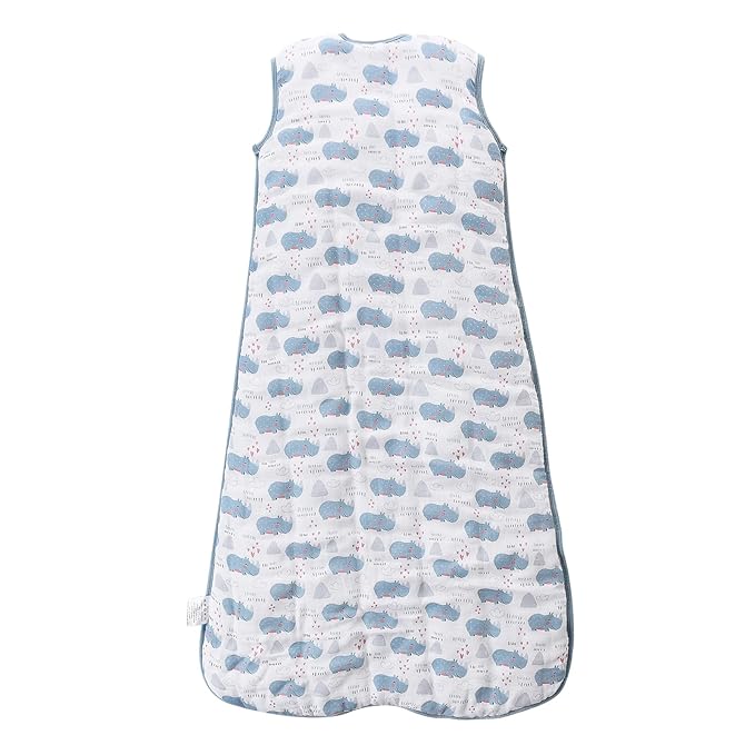 TADO MUSLIN Toddler Sleep Sack, 70% Rayon from Bamboo and 30% Cotton Baby Wearable Blanket Winter 2.5 TOG Sleeping Sacks Warm Soft Muslin Rhino (2-4T)