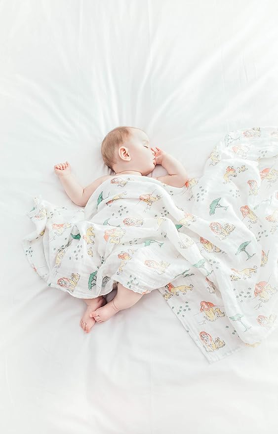 aden + anais Disney Swaddle Blanket, Boutique Muslin Blankets for Girls & Boys, Baby Receiving Swaddles, Ideal Newborn & Infant Swaddling Set, 4 Pack, Lion King