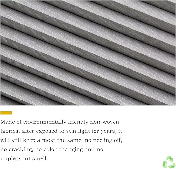 MYshade Cordless Blackout Cellular Shades for Windows, Honeycomb Window Shades with Thermal Insulation, Child & Pet Safe Room Darkening Shade, Easy Install, 43" W x 64" H, Grey