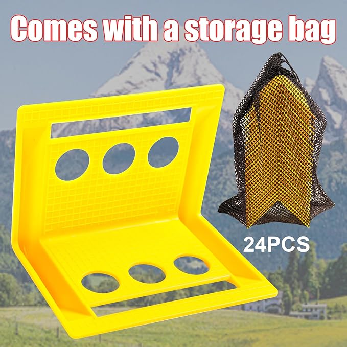 24 Pack Flatbed Edge Protectors Compatible with 4 Inch Ratchet & Winch Straps for for Flatbed Cargo Load Truck Shipping (YELLOW)