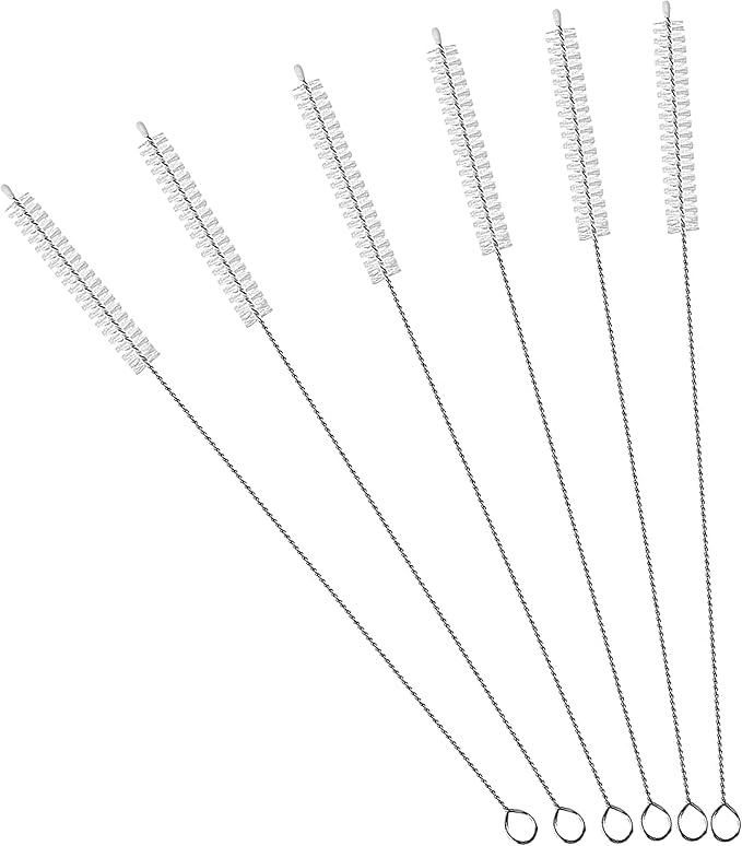 Straw Brush Long 14 Inch, Straws Cleaner Brush of Bristles Diameter 12 mm, Straw Cleaning Brush with Stainless Steel Nylon Bristles for Cleaning Straw on Cup,Stanley, Owala Cup, Water Bottle (6 PCS)