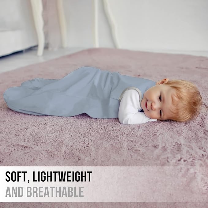 Baby Sleep Sack 1.0 TOG, Organic Cotton Baby Wearable Blanket with Two-Way Zipper, Swaddle Transition Baby Sleeping Bag, All-Season Sleep Sack for Newborn Infant Toddler Boy Girl, 18-24 Months, 1-Pack