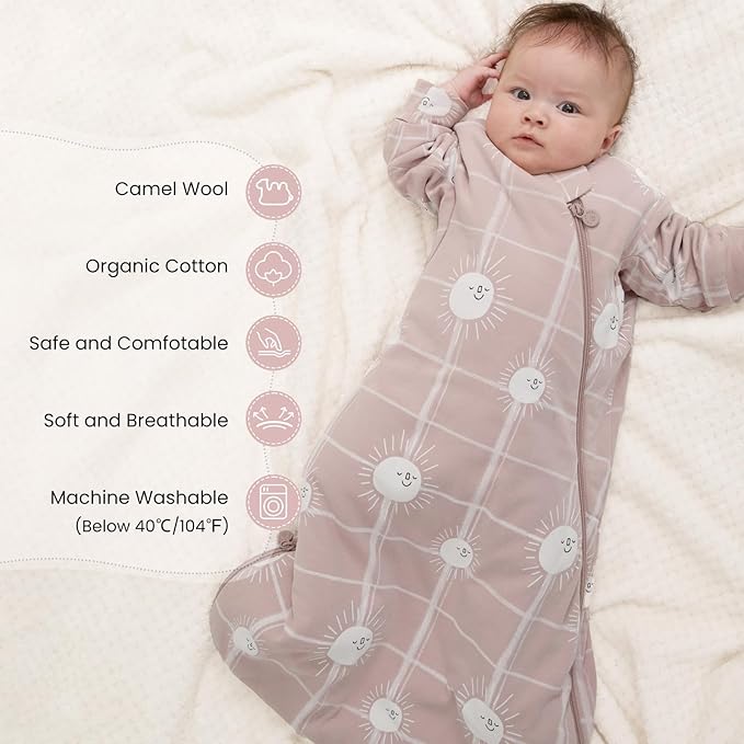 Unisex Sleeping Bag for Babies and Toddlers 1.0 Tog Sleep Sack 6-18 Months, Newborn Sleep Sack, Wearable Blanket Baby, One Piece Long Sleeves, Gifts for Baby