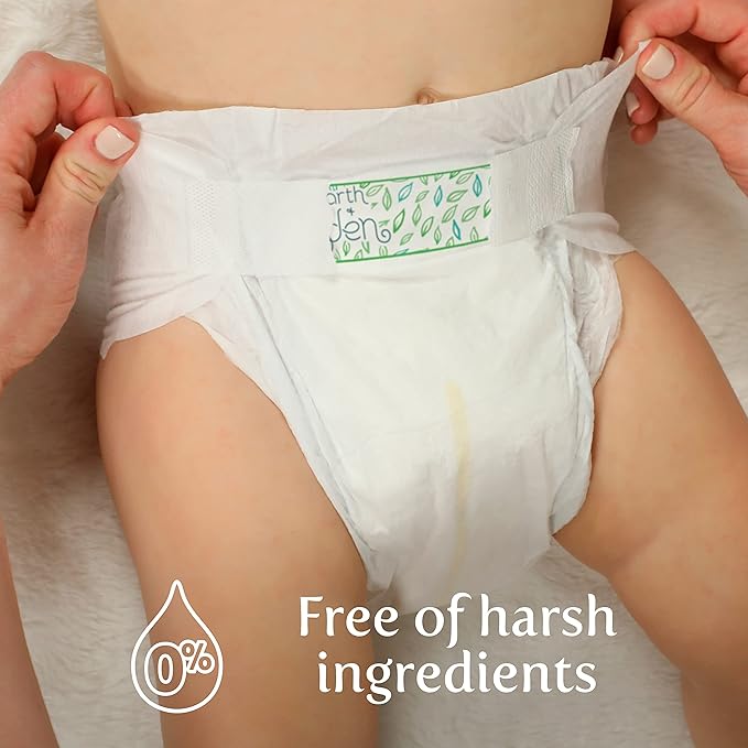 Earth & Eden Sensitive | Eco-Conscious & Hypoallergenic Diapers | Size 3 | 222 Count