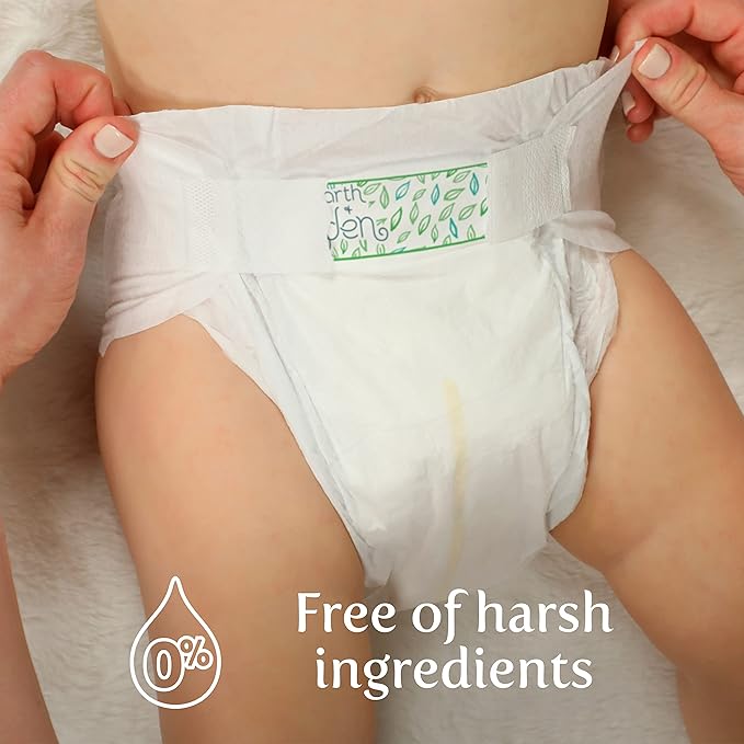 Earth & Eden Sensitive | Eco-Conscious & Hypoallergenic Diapers | Size Newborn | 108 Count