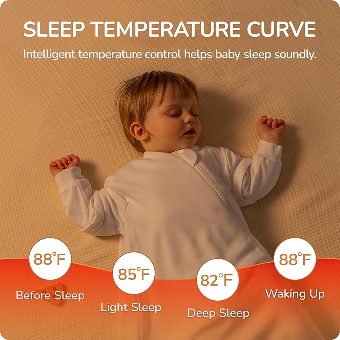 Baby Sleep Sack 18–24 Months, Cotton Sleep Sack with Detachable Long Sleeves, 1.0 TOG Wearable Blanket for Cooler Nights, 2-Way Zipper Toddler Sleeping Sack with Temperature Strip, Beige