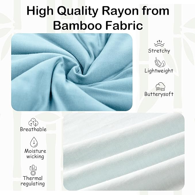 Supersoft Rayon Made from Bamboo Sleep Sack 6-12 Months 0.5 Tog Lightweight Toddler Sleep Sack Baby Wearable Blanket with 2-Way Zipper Summer Unisex Sleeping Bag for Babies - Blue