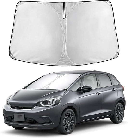 Econour Windshield Sunshade for Honda Fit 2007-2018 2019 2020, Sun Visor for Front Windshield & Window Sun Shade Cover, UV Heat Blocker & Protector, Car Accessories