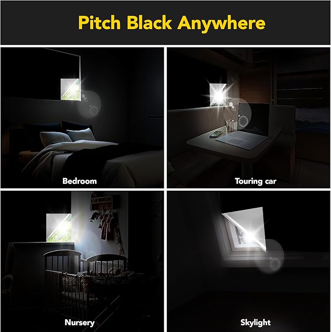 Deconovo 100% Blackout Shades for Windows, Thermal Blinds for Windows, Portable Black Out Window Covers for Baby Nursery, Bedroom, Travel, 1 Piece, Black, 79x51 Inch
