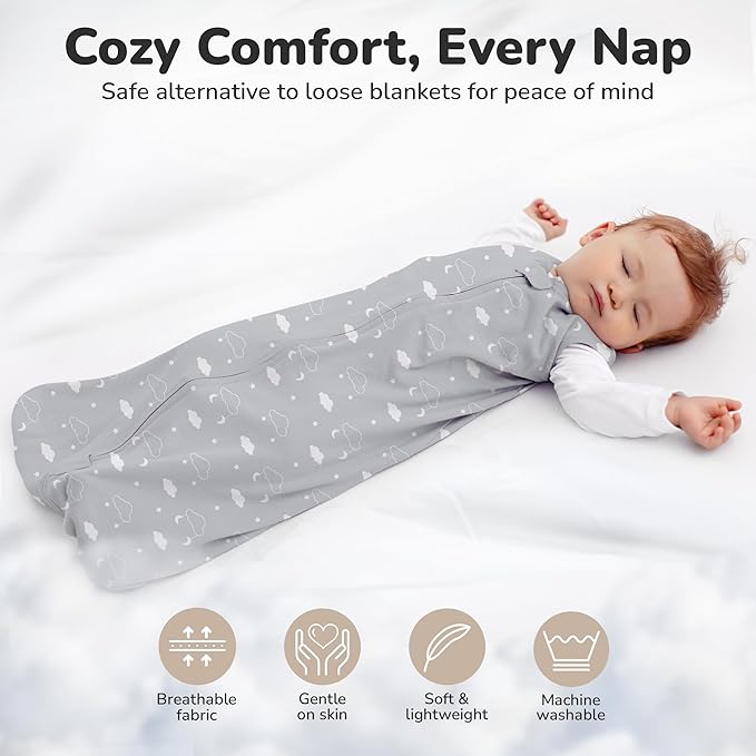 Mama Cheetah Baby Sleep Sack 2.5 TOG, Organic Cotton Baby Wearable Blanket with Two-Way Zipper, Swaddle Transition Baby Sleeping Bag for Newborn Infant Toddler Boy Girl, 18-24 Months