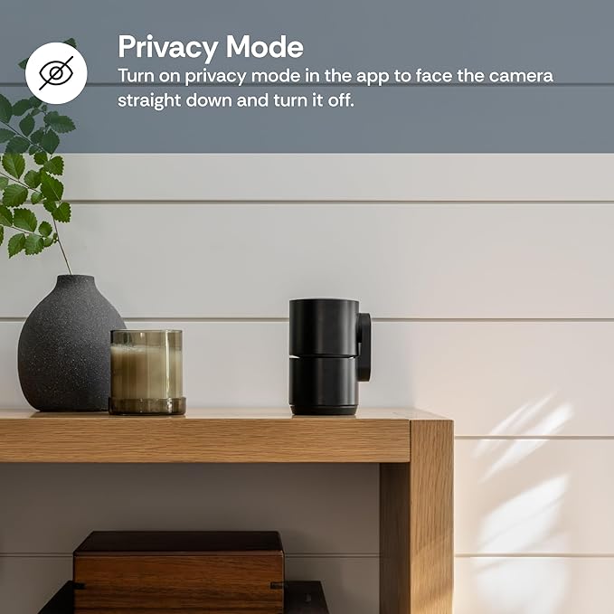 Luna 2K Indoor Cameras for Home Security, 2.4GHz & 5GHz WiFi, 360-Degree Pan-Tilt, Built-in Spotlight, Human Auto Tracking, Siren, Pet/Dog/Baby Camera with Phone app, Black (2026 Upgrade Version)