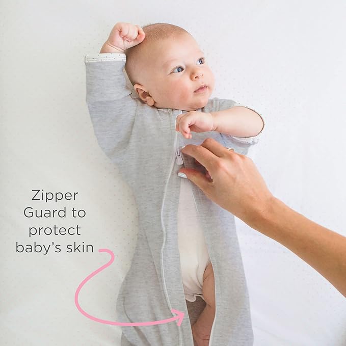 SwaddleDesigns Transitional Swaddle Sack, Arms Up Half-Length Sleeves & Mitten Cuffs, Swaddle for Newborn Transition to Baby Sleep Sack Wearable Blanket, Medium, 3-6 month, 14-21 lb, Tiny Hedgehogs