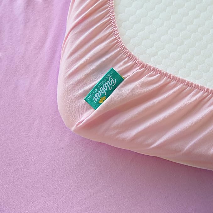 Bassinet Sheets Fit for Maxi COSI Iora, Fodoss, Yacul, Cloud Baby and Graco Travel Lite Bedside Sleeper,100% Cotton, 2 Pack, Ultra Soft Bassinet Sheet, Pink and Violet