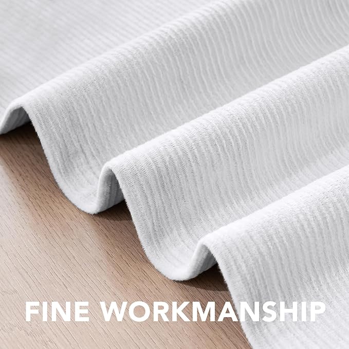 H.VERSAILTEX Velvet 100% Blackout Curtains for Living Room Full Light Blocking Curtains Thermal Insulated Room Window Drapes Soft Luxury Curtains Grommet Top 2 Panels (55" W x 108" L, White)