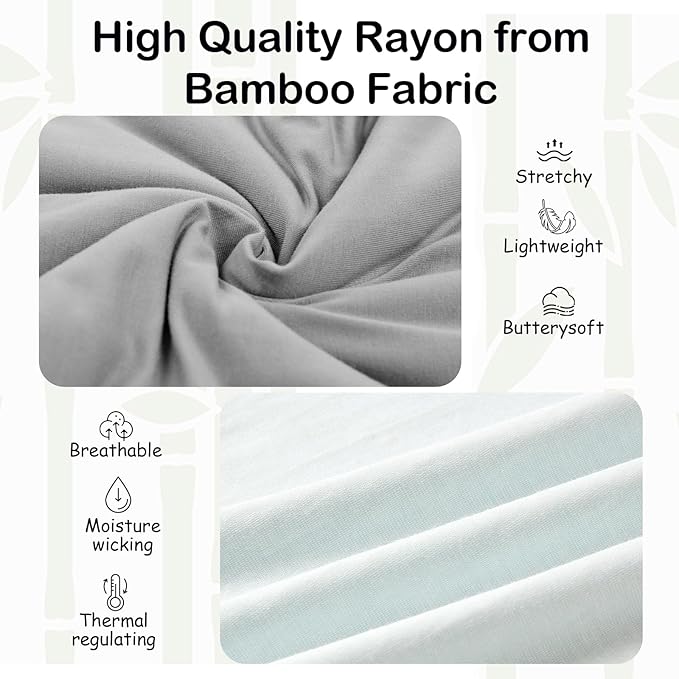 Supersoft Rayon Made from Bamboo Sleep Sack 6-12 Months 0.5 Tog Lightweight Toddler Sleep Sack Baby Wearable Blanket with 2-Way Zipper Summer Unisex Sleeping Bag for Babies (2 Pack) Blue & Gray