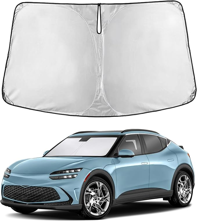 Econour Windshield Sunshade for Genesis GV60 2023-2024 2025, Sun Visor for Front Windshield & Window Sun Shade Cover, UV Heat Blocker & Protector, Car Accessories