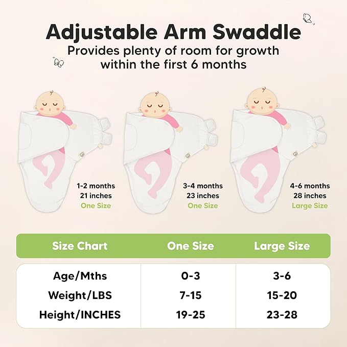 KeaBabies 3-Pack Swaddles for Newborns, Girls, Boys with Hats - Organic Soft Baby Sleep Sacks, Breathable Baby Swaddle 3-6 Months Beanies Set, Premie Infant Sleep Sack 0-3 Months (Soft White)