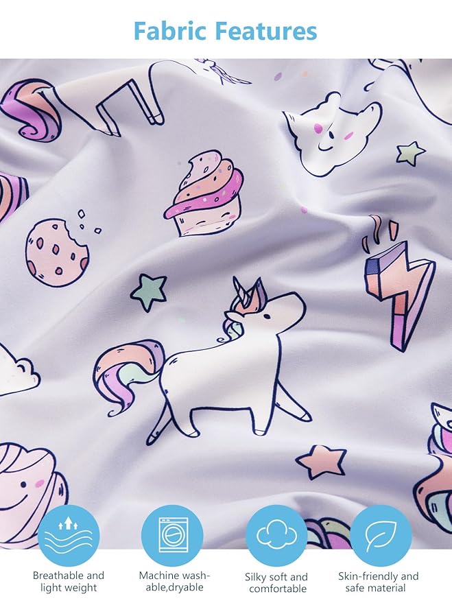 TILLYOU Baby Crib Sheets for Boys Girls, Super Soft Toddler Bed Sheets, 2 Pack Sheets for Standard Crib Mattress 28x52in, Pony