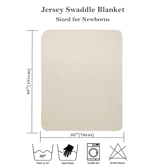 Viviland Jersey Swaddle Blanket, Ultra Soft Stretchy Receiving Blanket for Newborn, Baby Swaddle Wrap for Boys & Girls, 2 Packs,40 x 30 in, Grey & Pink