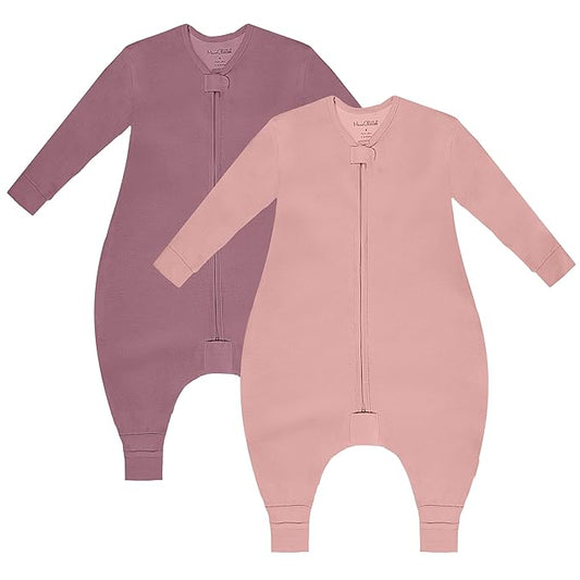 Mama Cheetah Toddler Sleep Sack with Feet, Long Sleeve 0.5 TOG Organic Cotton Baby Sleeping Bag with Legs, Wearable Blanket for Walkers w/ 2-Way Zipper, Toddler Blanket for Girls & Boys 4-5T