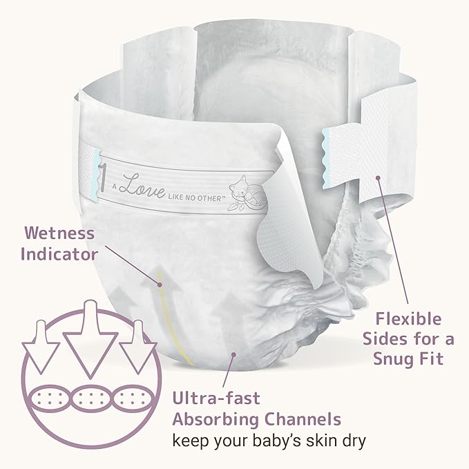 Bambo Nature Hypoallergenic Dream Baby Diapers, Premium Eco-Labeled Sustainable Diapers, Enhanced Leakage Protection, Totally Chlorine-free, Skin Friendly, and Super Absorbent - Size 1 (432 Count)