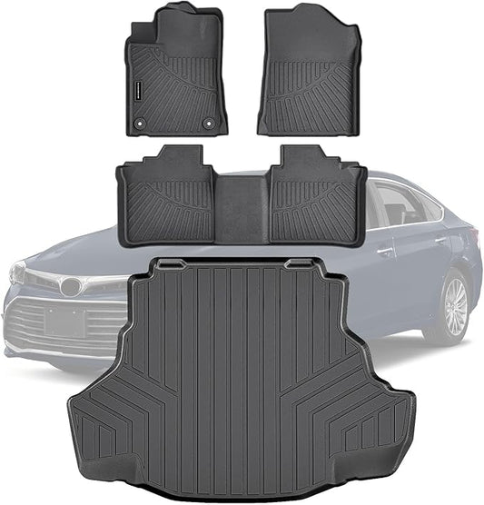 TPE Floor Mats for 2013-2018 Toyota Avalon All Weather Car Floor Liners Fit Toyota Avalon Accessories Black