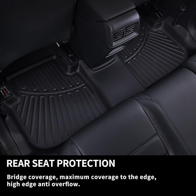 Trunk Mat & Backrest Mat for 2025 Nissan Murano TPE All Weather Protection Cargo Liner with Velcro Rear Seats Backrest