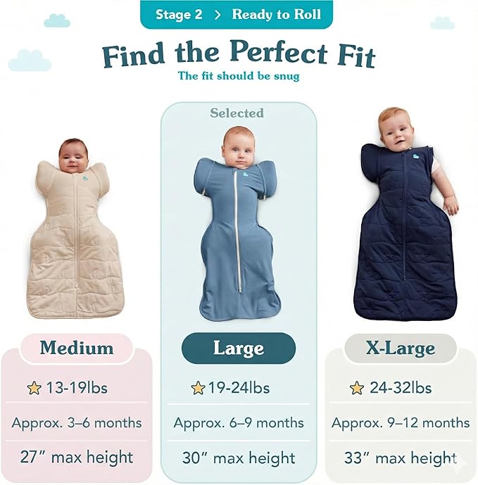 Love to Dream Swaddle UP, Transition Bag Warm 2.5 TOG, Gently Help Baby Safely Transition from Being Swaddled to Arms Free