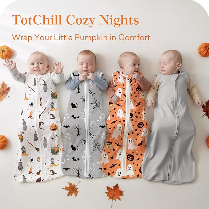 TOTCHILL Baby Sleep Sack 0.5 TOG, Lightweight Breathable Wearable Blanket with Zipper, 0-3-6-12-24M-4T, 3-Pack