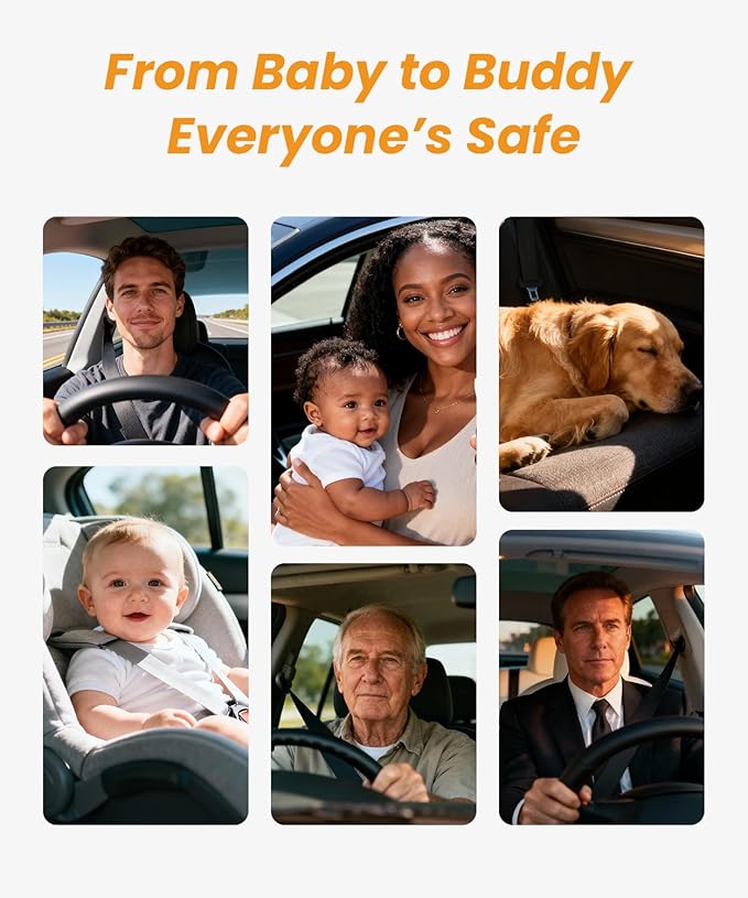 Babyvue BV2 USB Baby Car Camera Plug-Play, 4.5" 1080P Easy Setup Backseat Camera with Flexible 360 Rotation, Clear Picture Rear Facing Car Seat – Peace of Mind for Pet Owners and Parents