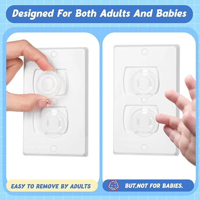 Thyle 500 Pcs Outlet Covers Bulk Child Baby Proofing Plug for Electrical Outlets Covers Easy Install Socket Sturdy Safe Secure Baby Proofing Kit for Home Office Bulk