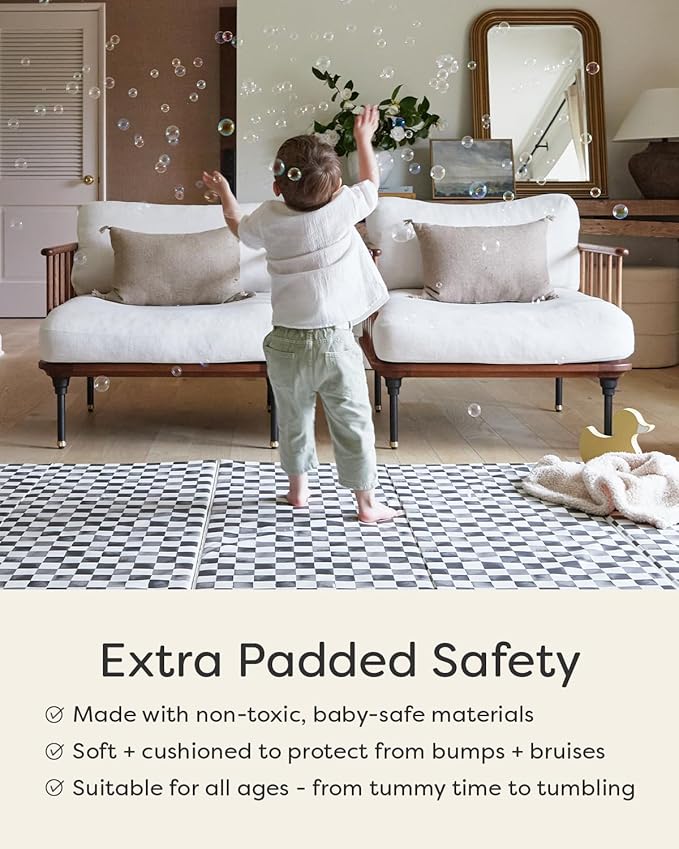 House of Noa Foldable Baby Tumbling Mat – Foldable Kids Play Mat | Durable, Stylish, and Cushioned Design