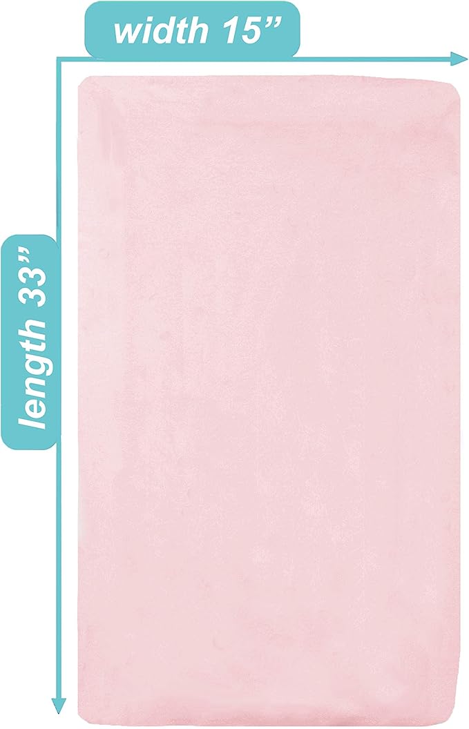 American Baby Company 15" x 33" Fitted Bassinet Sheet, 100% Natural Cotton Jersey Knit, Pink, Soft Breathable, for Girls, Pack of 2